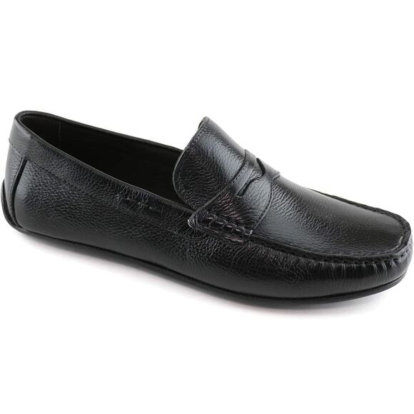 Marc Joseph New York Men’s Leather Slip-On Penny Loafers – Comfort Meets Style! - Picture 2 of 7